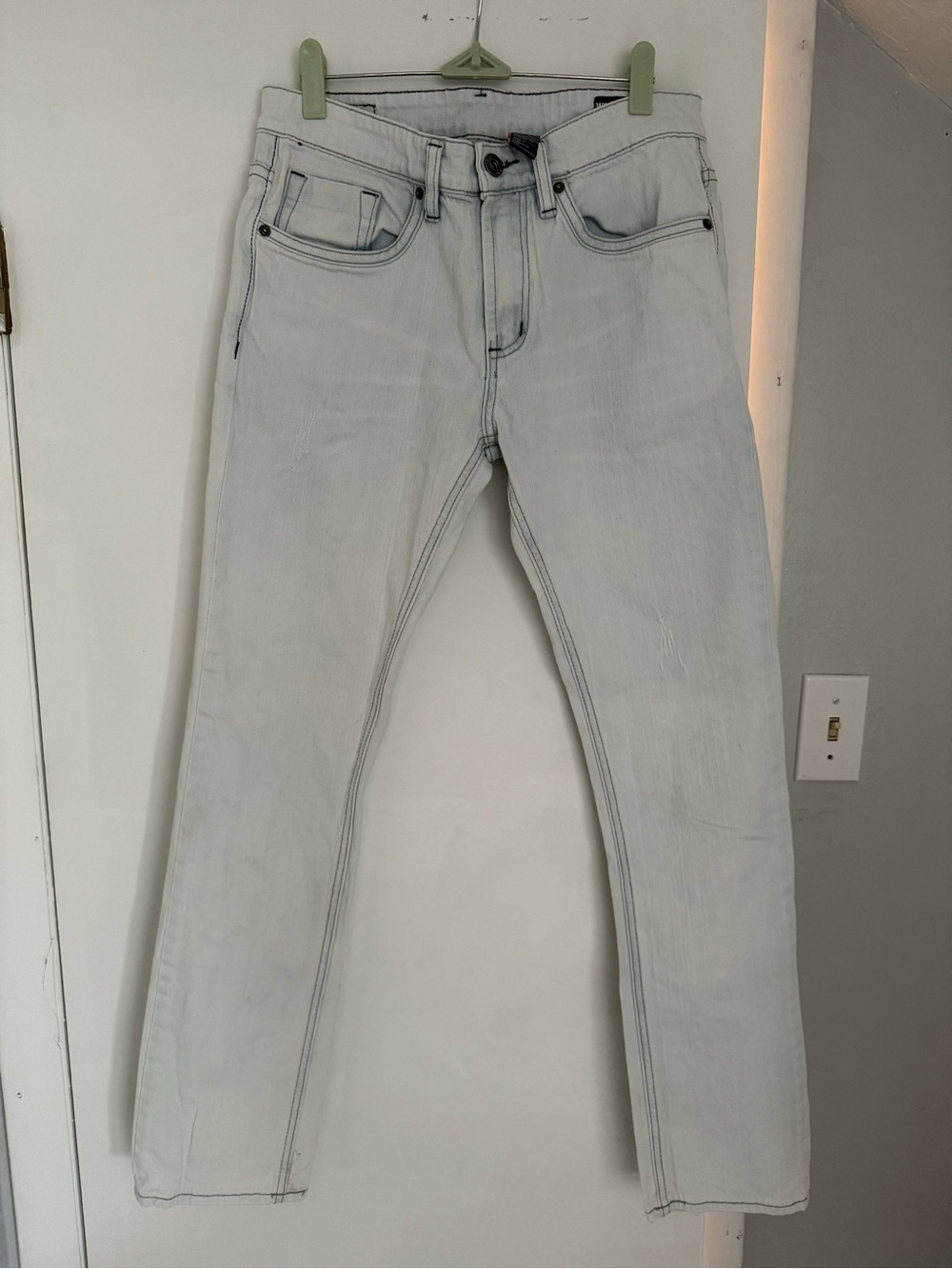 Buffalo David Bitton Men's Light Gray Slim Straight Jeans 30x32